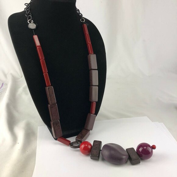 Alisha D Long Chunky Necklace 32" Necklace with 6.5" Tassel Made in Italy - Picture 4 of 5